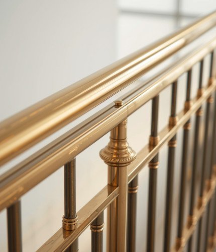 Brass balcony railing