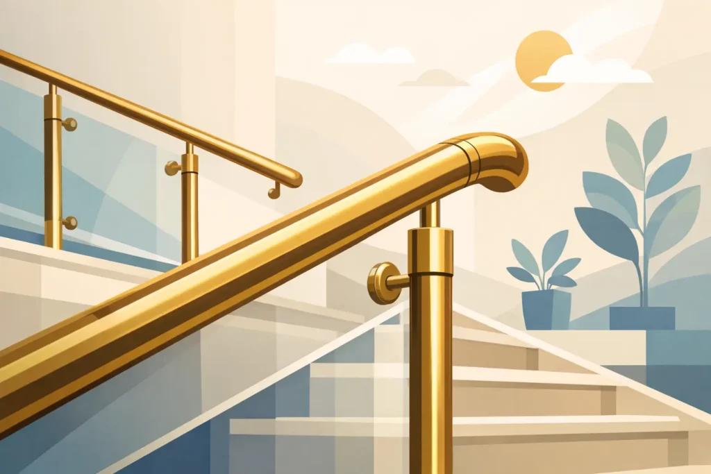 Brass Stair Handrail Design That Lasts