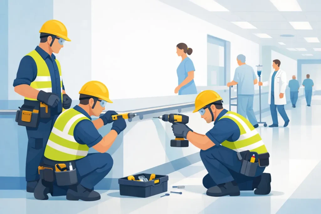 Hospital Handrail Installation Done Right