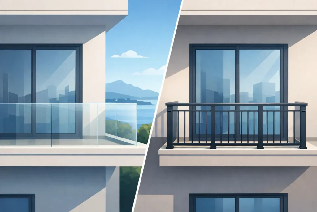 Frameless vs Framed Balcony Railings