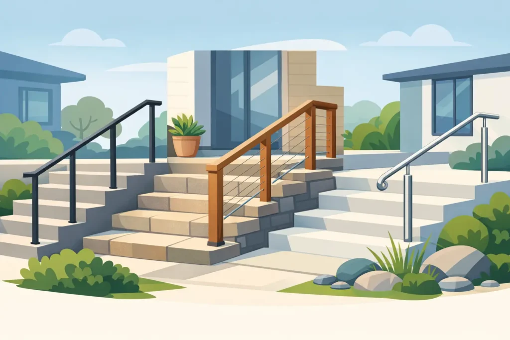 How to Choose Exterior Stair Handrails